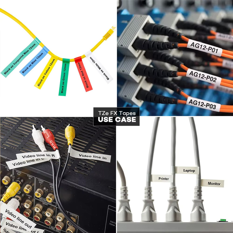 Brother kompatibles Etikettenband für P-Touch PTH110 und PTD210, Thermodruck, Farben: Schwarz und Rot, Breiten: 6 mm, 9 mm, 12 mm, 18 mm, 24 mm - Bild 2