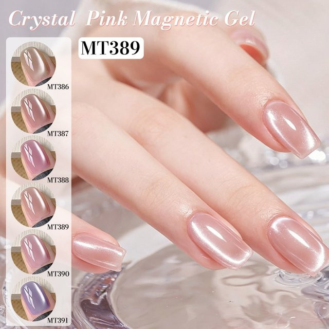 Mtssii Katzenaugen-Magnetgel Nagellack, Kristallrosa, 7 ml - Bild 1