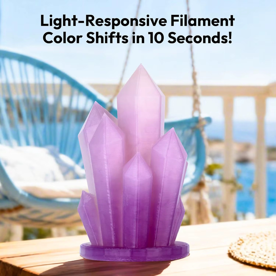3D Maliang PLA-Filament für FDM-Drucker mit Farbwechsel durch UV- oder Sonnenlicht, Rot - Bild 2