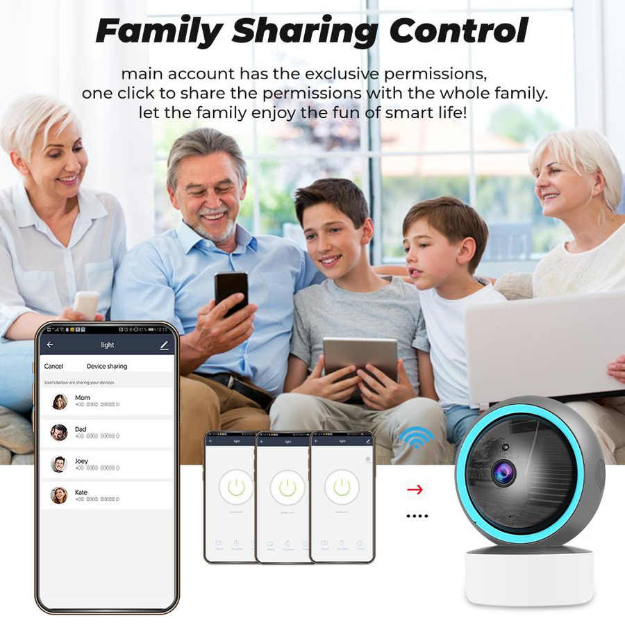 ZETI Indoor Sicherheitskamera mit 5MP PT und 3MP, Smart Life WiFi CCTV Videoüberwachung mit PIR-Bewegungserkennung und Personenerkennung, Tuya kompatibel, Babyphone ohne SD-Karte - Bild 9
