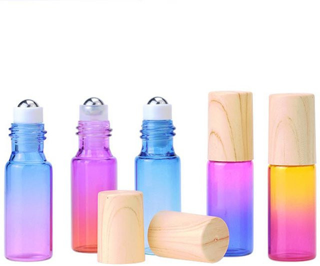 HNKMP Glas-Roll-On-Flaschen, 10 ml, Farbverlauf, Reiseset - Bild 1