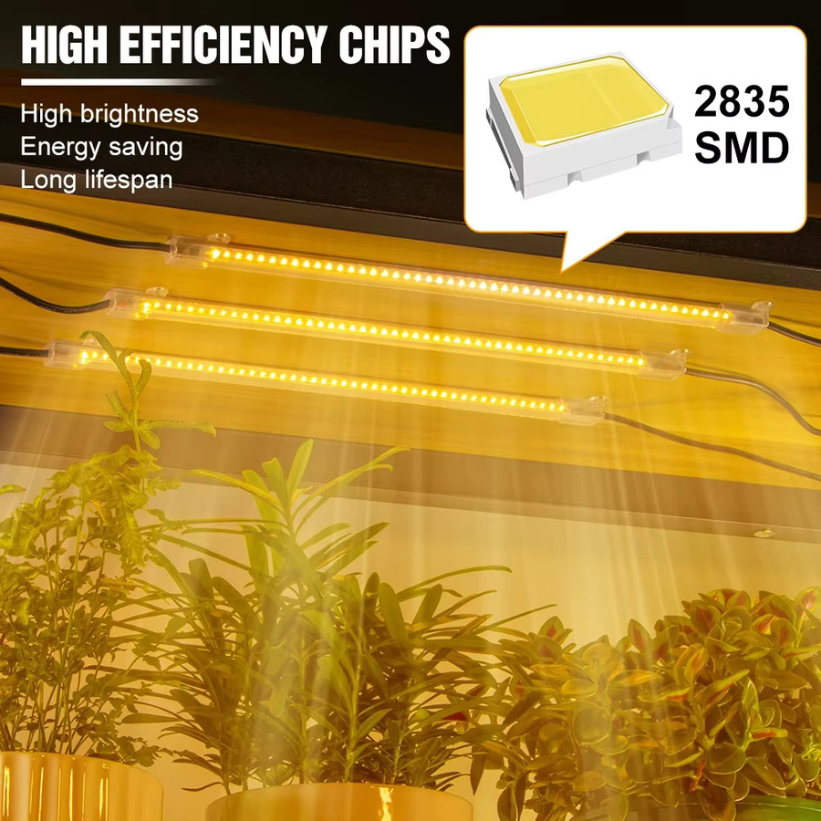 LED Pflanzenlampe mit 12 Köpfen für Indoor Obst und Hydrokultur Anbau, weiße Lichtleiste für Gemüse und Pflanzen, 220 V EU Stecker - Bild 2