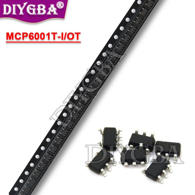 20 Stück MCP6001T-I/ot Chipsatz in Schwarz im SOT23-5 Gehäuse von DIYGBA - Bild 1