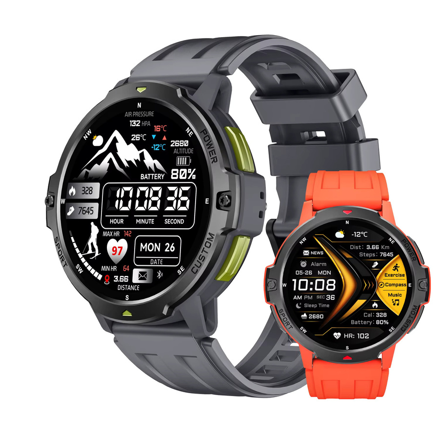 MISIRUN Smartwatch, GPS, Schwarz, Silikon, 3 ATM, Herren - Bild 5