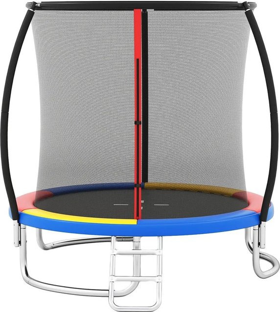 Costway Trampolin Outdoor Ø244 cm mit Metallrahmen Bunt ab 3+ Jahre - Bild 1
