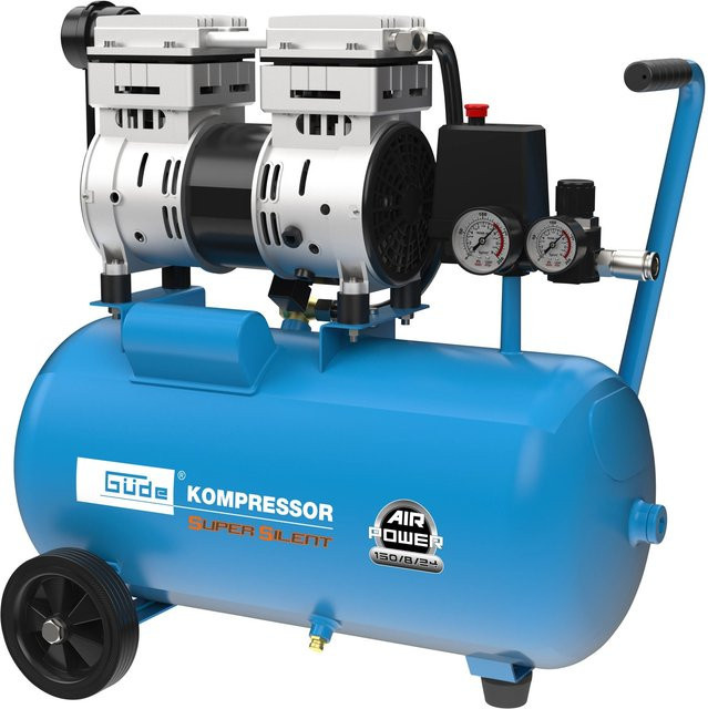 Güde Kompressor Airpower 150/8/24 Silent in Blau, 750 W, B/T/H: 54,0 x 130,0 x 32,0 cm - Bild 1