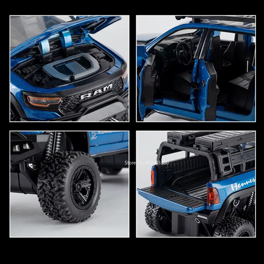 MAKEDA Mammoth Raptor F150, Modell Auto, 1:32, Metall, mit Licht und Sound - Bild 3