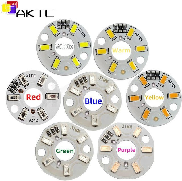 10er Set Ankatec LED-Lichtplatinen mit 6 SMD5730 LEDs, 5 V, 3 W, Durchmesser: 31 mm, Multicolour RGB - Bild 1