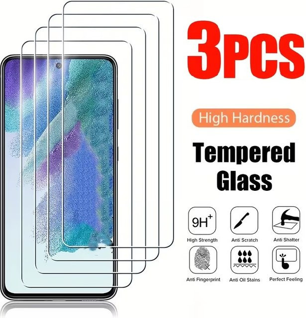 3er-Pack Displayschutzfolie aus gehärtetem Glas für Samsung Galaxy A05, A05s, A52s 5G und A17 4G 5G, transparent - Bild 1