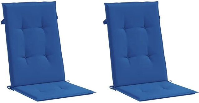 vidaXL Gartenstuhlauflagen für Hochlehner, 2 Stück, Königsblau, B/T/H: 120 x 50 x 3 cm - Bild 1