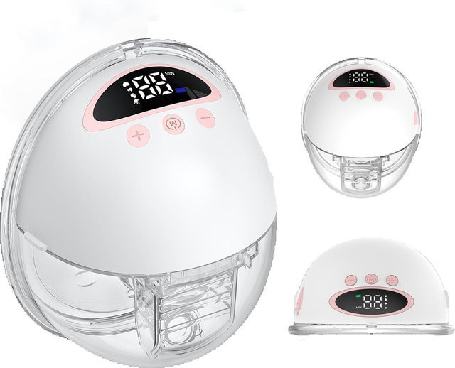 Tragbare elektrische Milchpumpe mit LCD-Display, 4 Modi und 12 Stufen, ultra leise und auslaufsicher, Farbe: Weiß - Bild 1