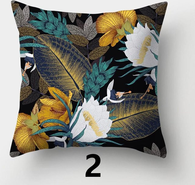 JMG Clothing Kissenbezug mit Pfingstrosen- und Rosenmuster in Multicolour, quadratisch, B/B: 45 x 45 cm - Bild 1