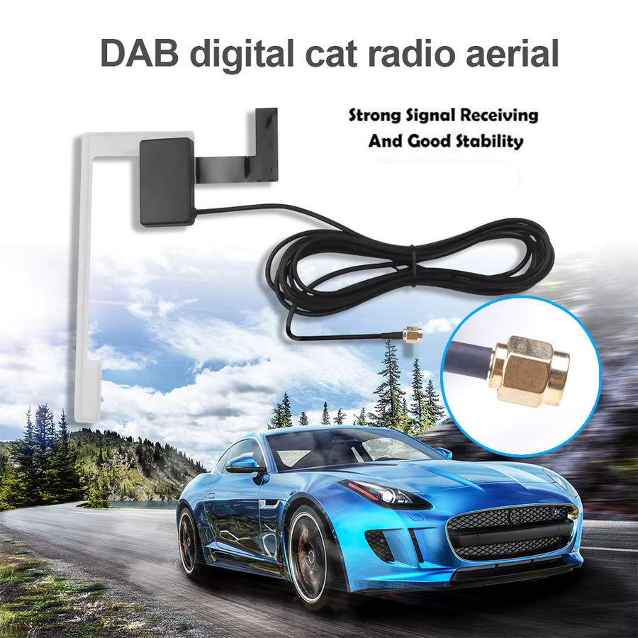 Kebidumei Aktive DAB Digital Audio Broadcasting Auto Antenne für Fenster, Dach oder Windschutzscheibe kompatibel mit Pioneer, Kenwood, JVC und Sony - Bild 3