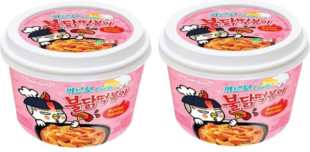 Samyang Carbo Hot Chicken Flavour Tteokbokki In Cup 2 x 179 g - Bild 1