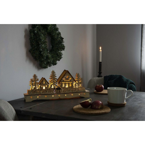 Konstsmide LED Holzsilhouette Weihnachtsdekoration in Beige und Braun, B/H/T: 8 x 19 x 43 cm - Bild 2