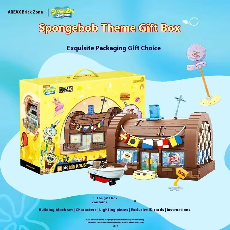 Area-X Spongebob Krusty Krab, Bausteine Set, Burger Restaurant Modell - Bild 3