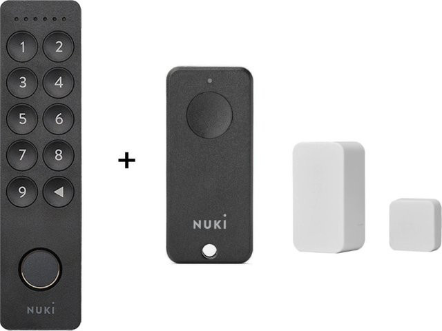 Nuki Keypad 2 mit Türsensor und Fob in Schwarz - Bild 1