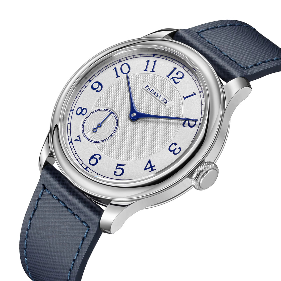 FARASUTE Herrenuhr, Lachs Zifferblatt, Handaufzug, Edelstahl, Bonklip, Vintage - Bild 1