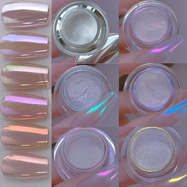 HotPress Moonlight Mirror Metallic Nail Powder, Silver, 0,2g - Bild 1