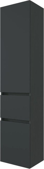 Held Möbel Bad-Hochschrank Verona matt Graphitgrau B/T/H: 40 x 35 x 180 cm - Bild 1