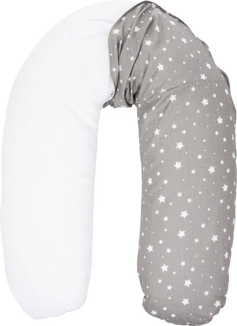 Fillikid Stillkissen in Grau mit abnehmbarem Baumwollbezug, Länge: 190 cm - Bild 1