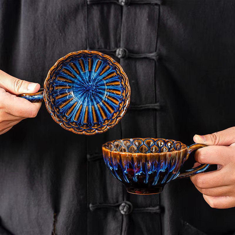 Retro Keramiktasse für Kaffee und Tee im exklusiven Design - Bild 2