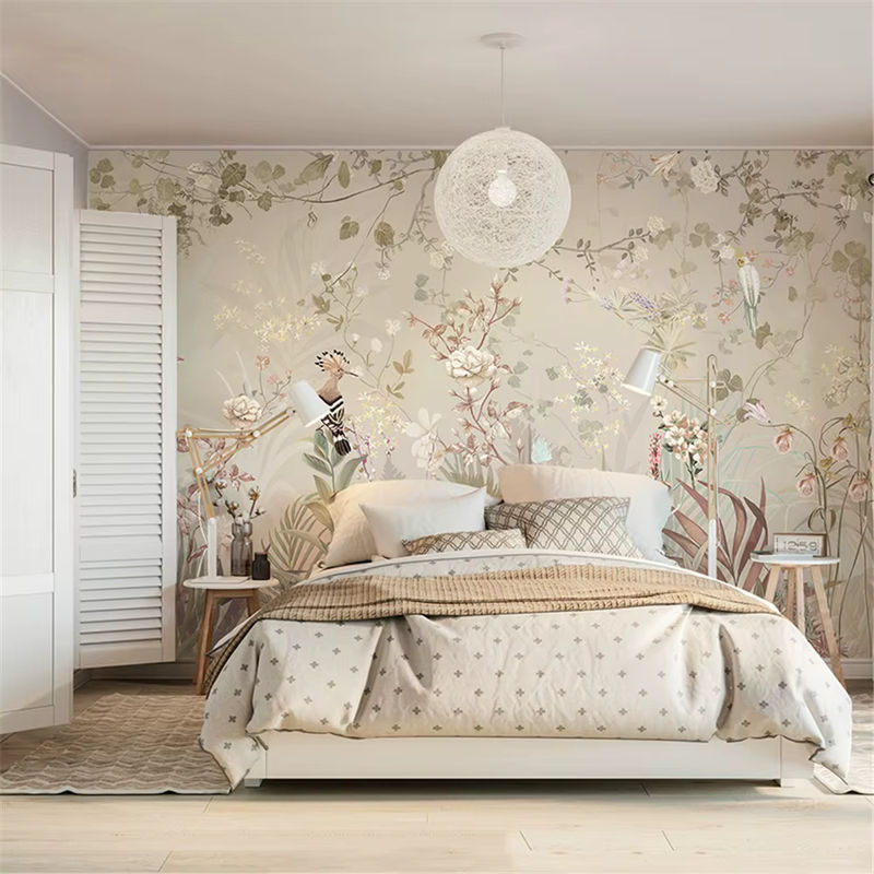 3D-Blumentapete im amerikanischen pastoralen Stil für dein Wohnzimmer und Schlafzimmer - Bild 2