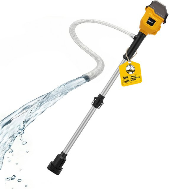 DeWalt bürstenlose Tiefbrunnenpumpe 720 GPH kabellose Stick-Sumpfpumpe für Pool und Gartenteich in Gelb (nur Werkzeug) - Bild 1