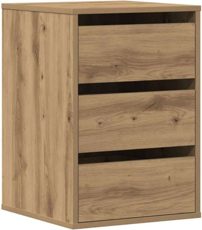 Kommode Vidaxl in Artisan-Eiche Natur Braun aus Holzwerkstoff, B/T/H: 40 x 41 x 58 cm - Bild 1