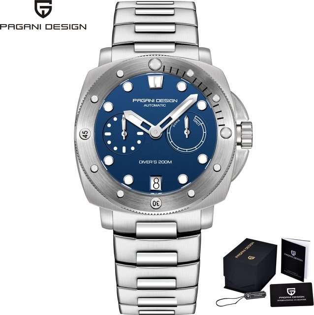 PAGANI Design Automatik-Armbanduhr, Edelstahl, Grün, Saphirglas, Herren - Bild 1