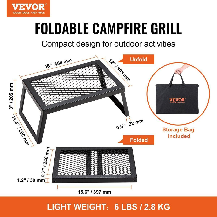 Buying Solutions MB Faltbarer Camping-Grill aus Stahl in Schwarz - Bild 4
