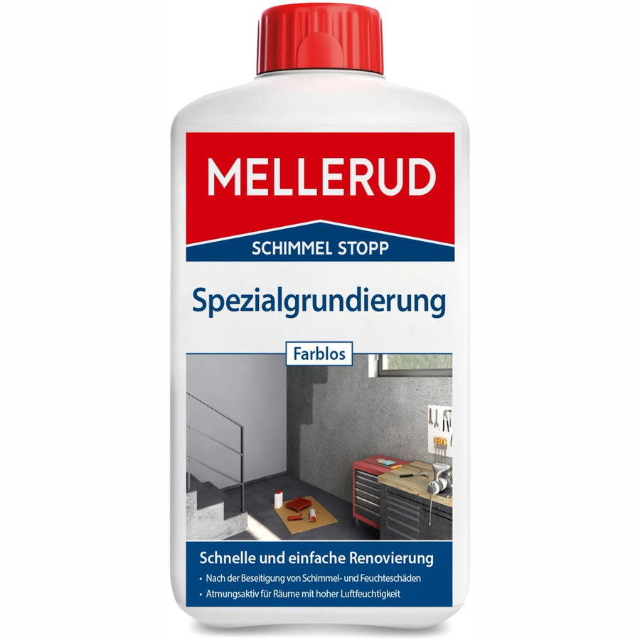 Mellerud Schimmel Stopp Spezialgrundierung für Putz, farblos, 1,0 l - Bild 2