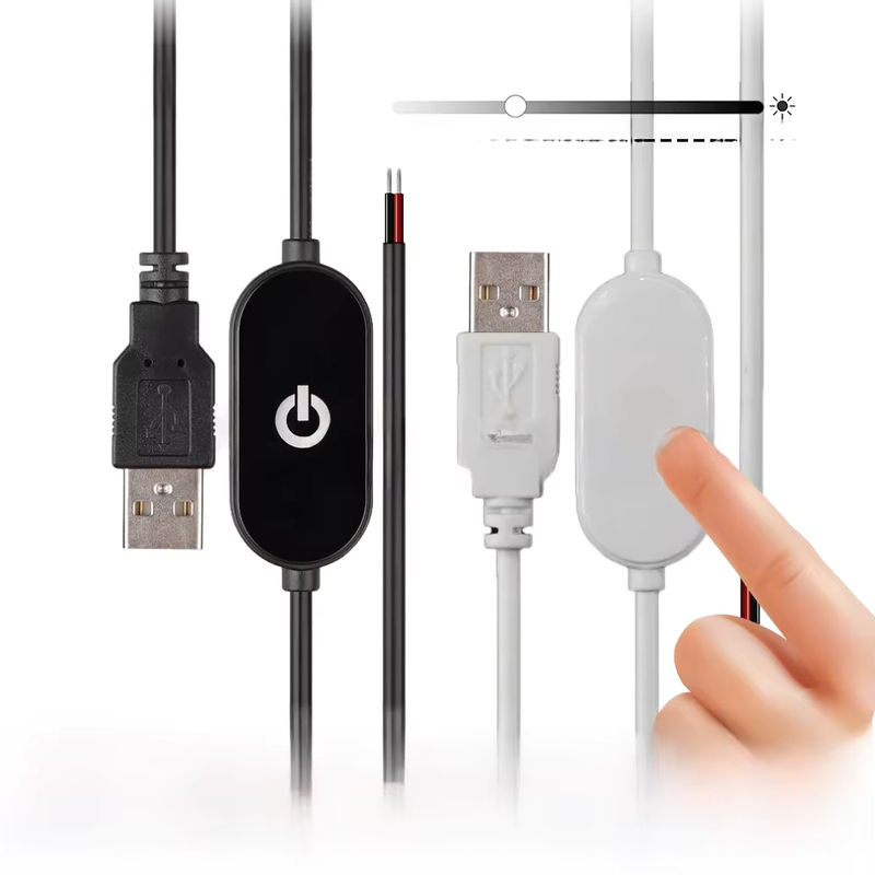 lebeisenf USB-Touch-Dimmschalterkabel Schwarz für einkanalige LED-Streifen, 5V 2A, 1,5 m Länge, 5–100 % Dimmer-Controller - Bild 7