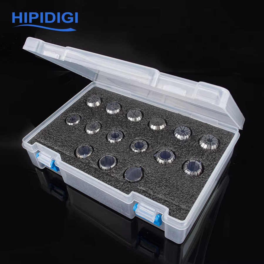 HIPIDIGI Hochpräziser Spannzangensatz ER11 ER16 ER20 ER25 ER32 ER40 in Silber mit Box für CNC-Fräswerkzeuge - Bild 3