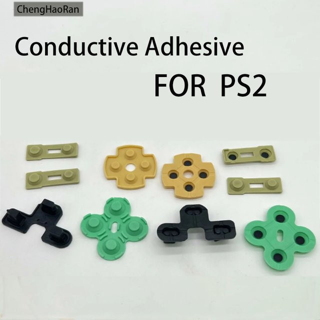 Cheng haoran Reparaturset für PS2 mit 2 Sets leitfähigen Gummi-Knopf-Pads in Multicolour - Bild 1