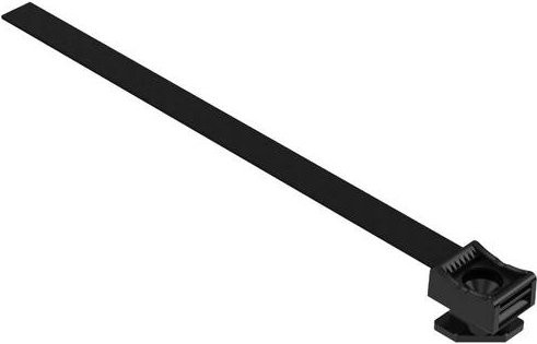 Hebotec KBS-B10M Klettbandsockel aus Aluminium in Schwarz, 10 Stück - Bild 1