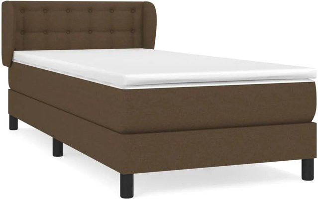vidaXL Boxspringbett mit Matratze Dunkelbraun B/T: 100 x 200 cm - Bild 1