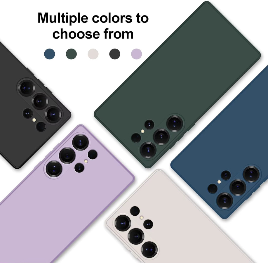 Stoßfeste Flüssigsilikon-Handyhülle für Samsung Galaxy S25 Ultra, S25FE, S25, S24 Ultra und S24 in Purple - Bild 3