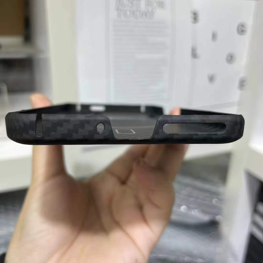 Xiaomi Carbonfaser Handyhülle mit MagSafe für Xiaomi 14 / 15 / 14 Pro / 15 Pro, Aramidfaser Slim Case, Schwarz - Bild 5