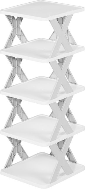 LIVARNO Schuhregal stapelbar, weiß, B/T/H: 65,5 x 24,0 x 24,0 cm - Bild 1