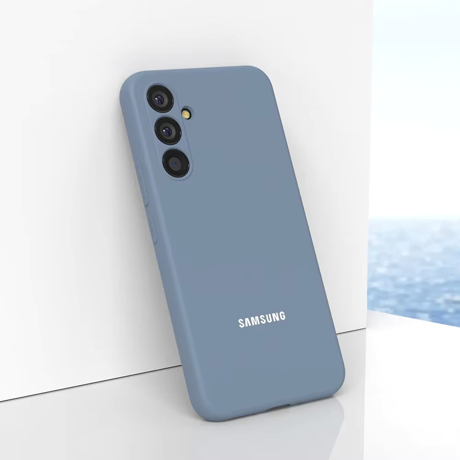 Samsung Galaxy A56 Schutzhülle aus flüssigem Silikon mit seidigem Touch in Türkis und Blau - Bild 2