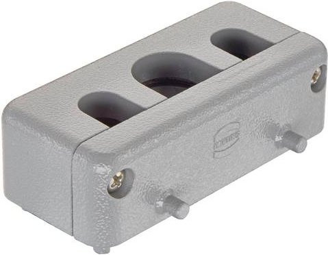 HARTING Wanddurchführungsgehäuse 09 30 016 0498 09300160498 aus Aluminium in Grau - Bild 1