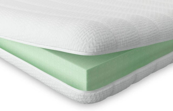 AM Qualitätsmatratzen Komfortschaum Topper in Weiß mit abnehmbarem Bezug, B/T: 100 x 220 cm