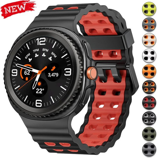 CAOWTAN Uhrenarmband Silikon, Marine, Samsung Galaxy Watch 8, Unisex - Bild 1