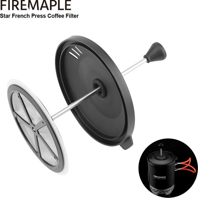 Fire-Maple French Press Kaffeefilter mit Sieb für Star Kochsystem, Schwarz - Bild 1