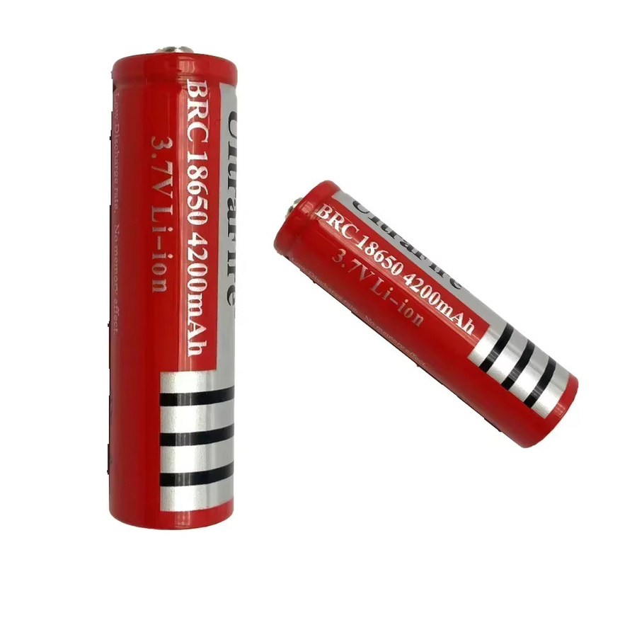 BRC 18650 Lithium-Ionen-Batterie 3,7V 4200mAh Rot - Bild 2