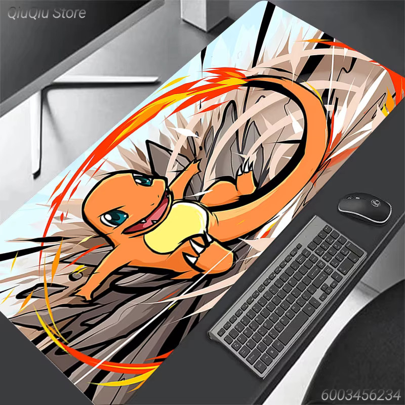 Potdemiel Gaming-Mauspad Anime Pokemon Charmander Fire Effect in Multicolour - Bild 1