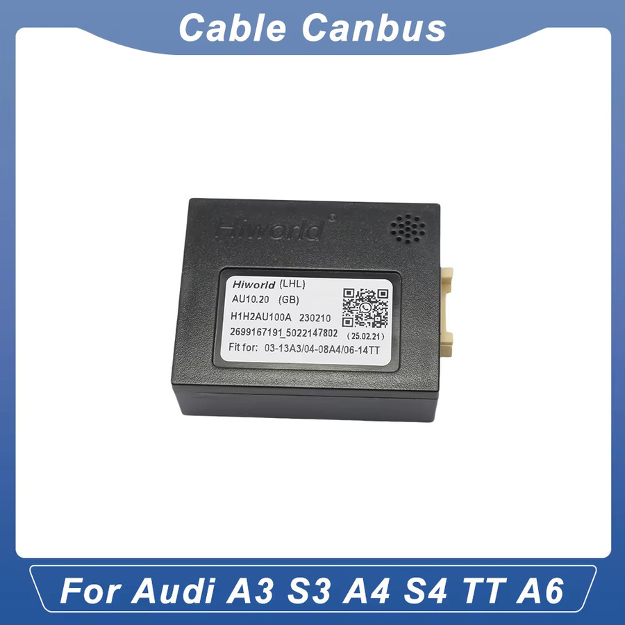 Hiworld Auto 16pin Kabelbaum Adapter mit Canbus Box Decoder für Audi A3 S3 A4 S4 TT A6 Android Radio in Schwarz - Bild 2