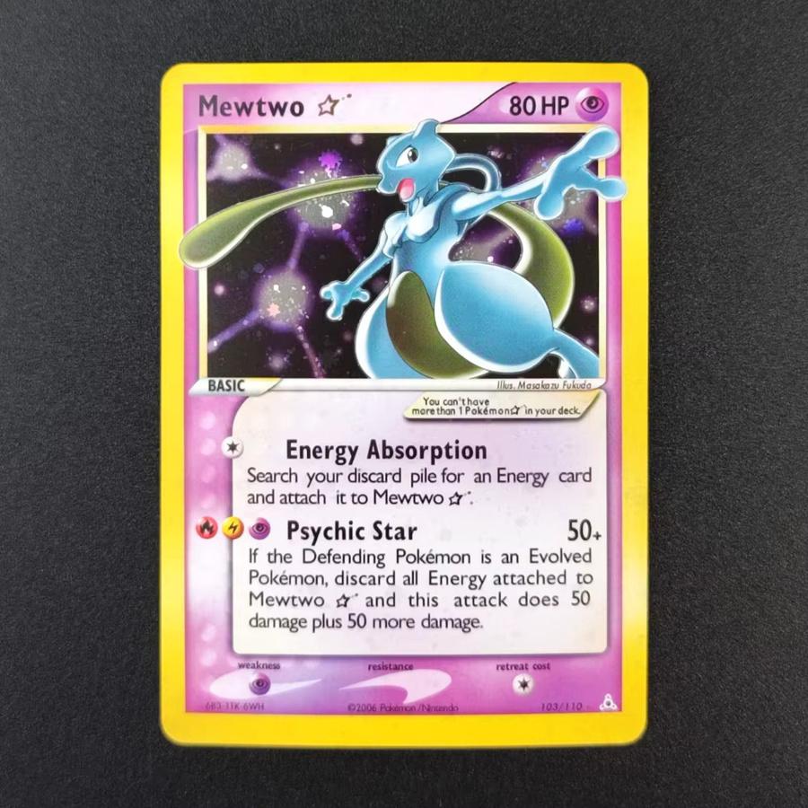 FUNISM DIY PKM Karte Gold Star Pikachu Mewtwo Rayquaza Torchic Latias Ex Holon TCG Sammelkarte - Bild 2