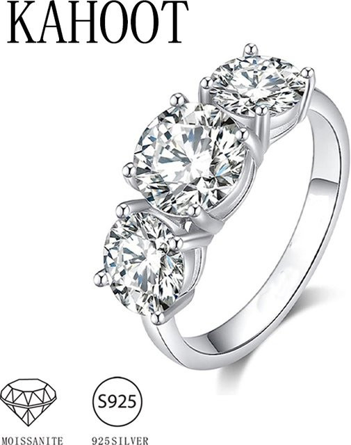 KAHOOT Paarring Moissanit, 925 Silber, Unisex - Bild 1